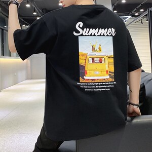 714-3-1066男新款港风体恤短袖高品质纯棉图片