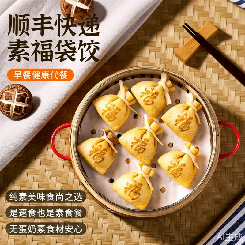 纯素食五点素福袋素水饺速食寺院早餐半成品早茶代餐无蛋奶素饺子,粮油调味/速食/干货/烘焙,火锅丸类,淘宝优惠券,粉丝福利购,淘宝优惠卷