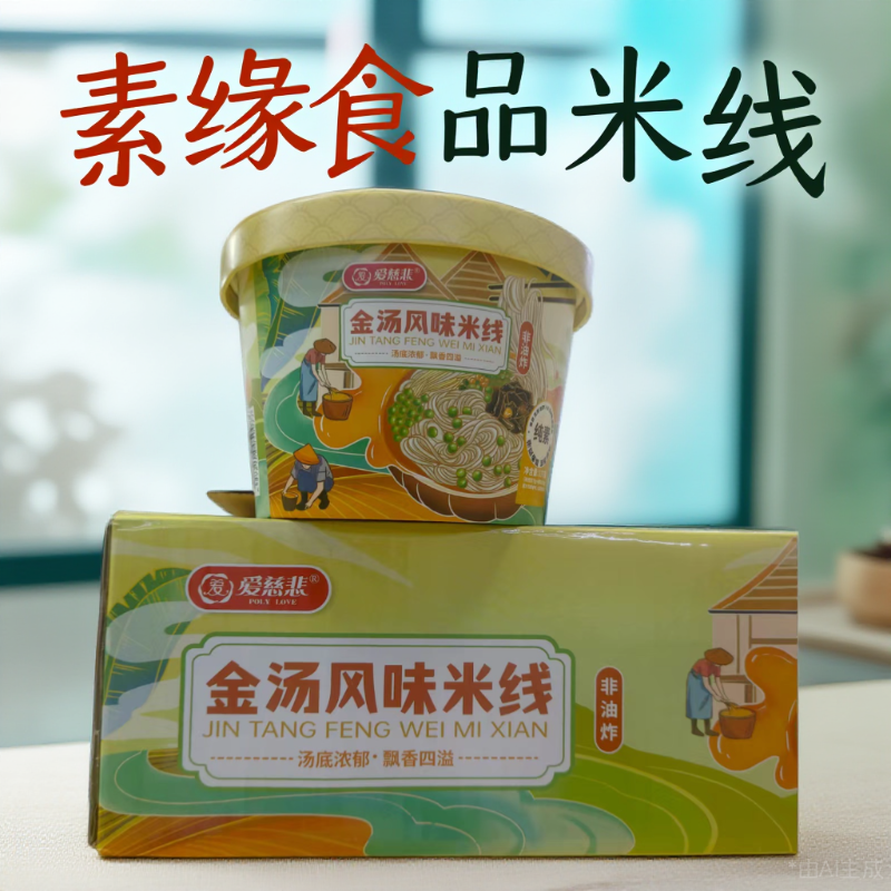 爱慈悲金汤风味米线纯素方便面素食佛家斋菜仿荤常温素食性价比高