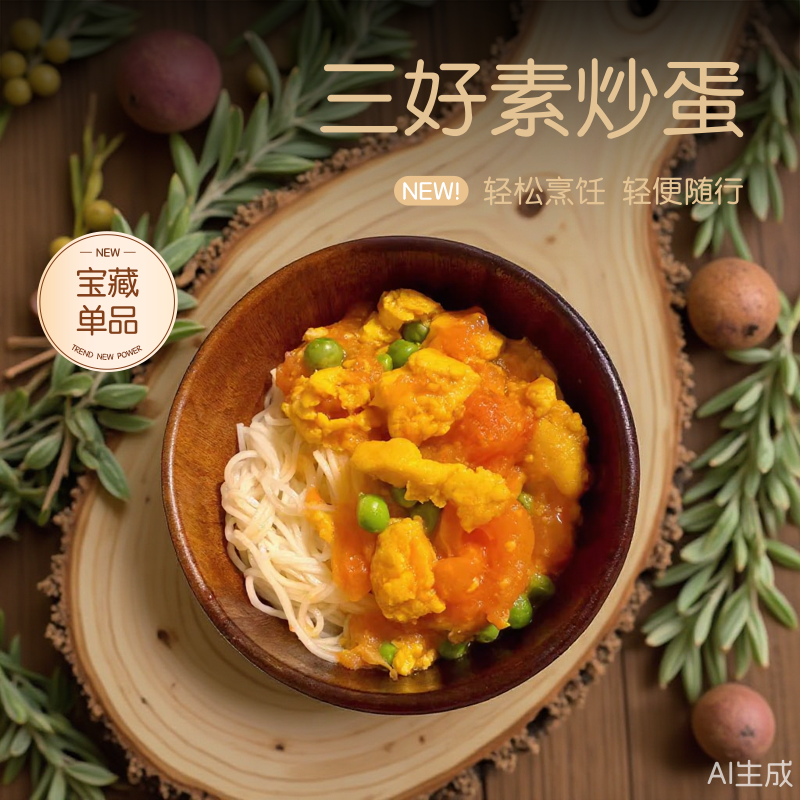 三好食品纯素炒蛋大豆蛋白健康纯素食品斋菜寺庙佛家素煎炒焖煮炖