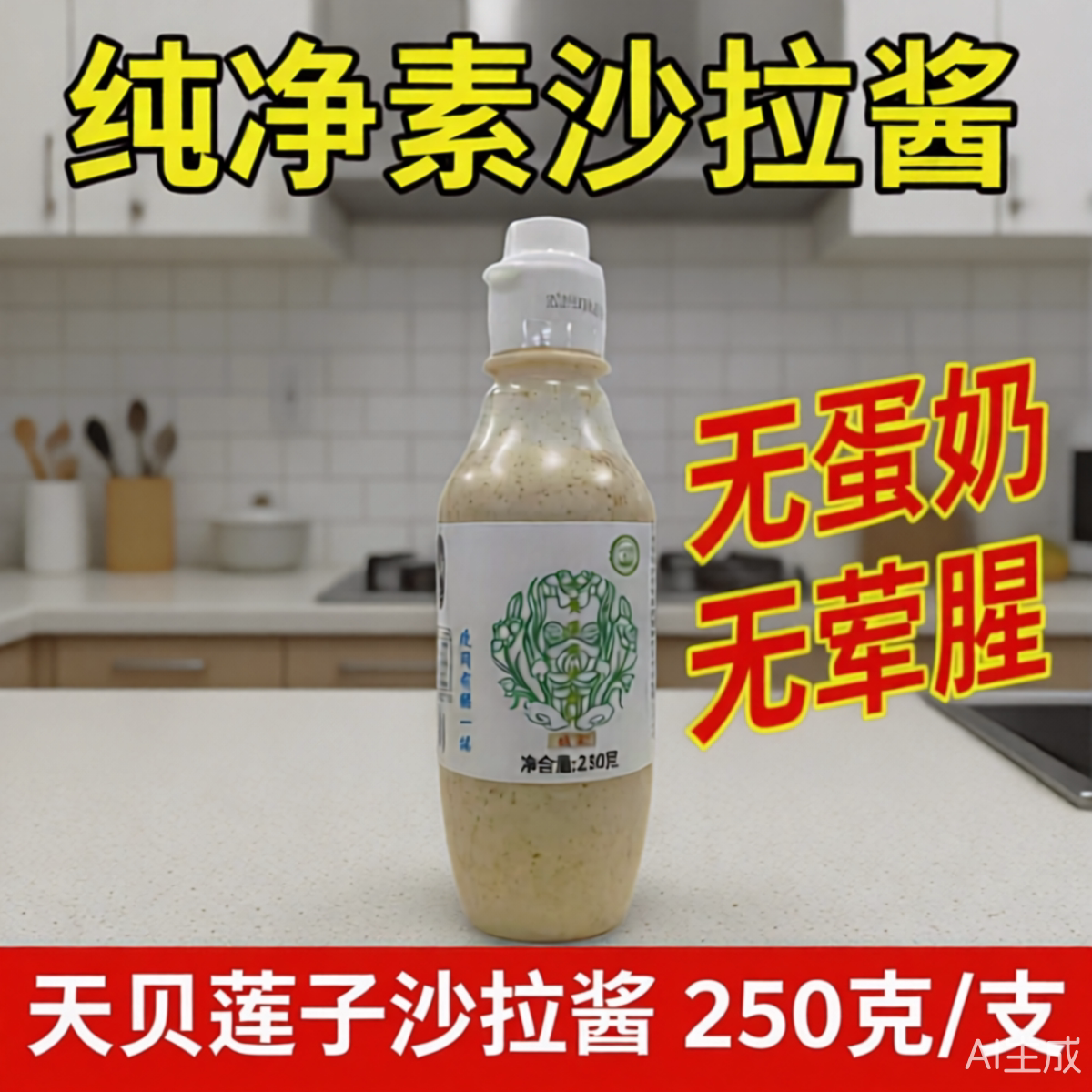 纯素食沙拉酱两种口味无五辛无蛋奶水果蔬菜凉拌蘸料小瓶装易携带