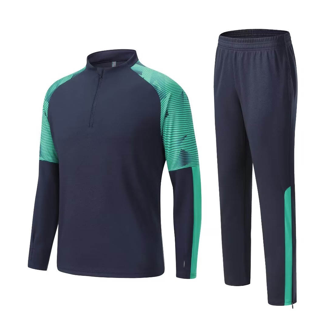 半拉链足球训练服套装春秋款男士外套出场服运动卫衣长袖巴黎球衣