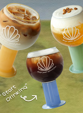 GrayHill创意ins耐高温玻璃杯高脚酒杯可爱情侣香槟杯家用咖啡杯