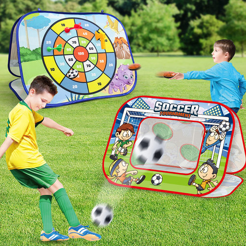 儿童3合1投掷飞镖丢沙包沾沾球粘游戏架标靶飞盘户外体育玩具靶子