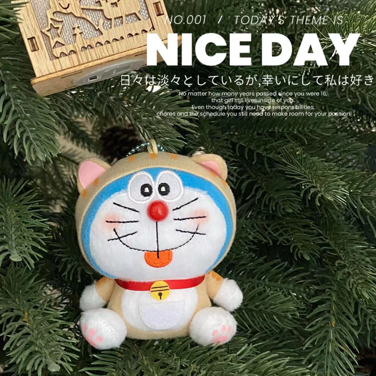 日本正品 哆啦A梦变装猫咪毛绒挂件公仔 机器猫 小玩偶钥匙链挂饰