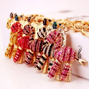 创意可爱斑马木马生肖汽车钥匙扣动物生肖挂件女包小礼品礼物079