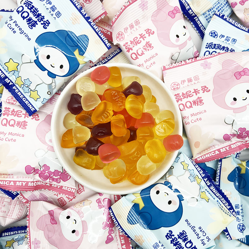 伊藤园派瑞格小兔子橡皮糖果汁味qq糖结婚喜糖宝宝宴满月糖果散装