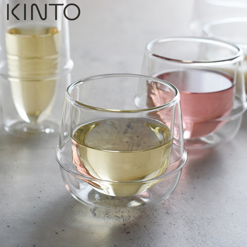 日本KINTO KRONOS隔热双层玻璃杯咖啡杯 茶杯汤杯牛奶杯水杯酒杯