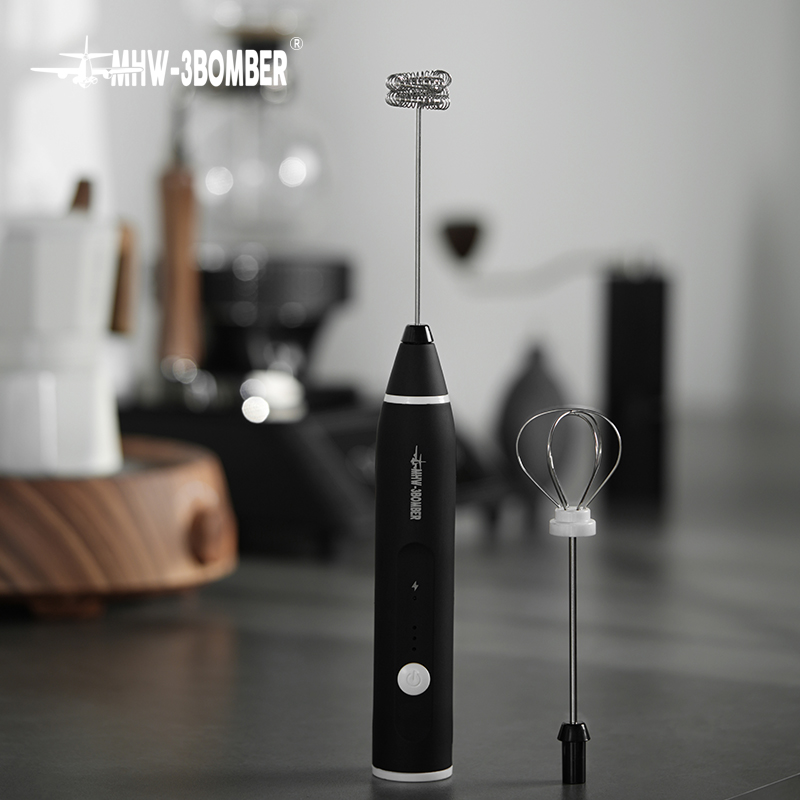 MHW-3BOMBER轰炸机电动奶泡器 咖啡拉花自动打奶泡器 手持发泡器