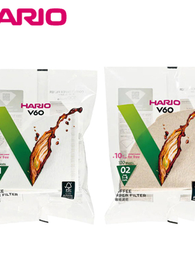 日本原装HARIO咖啡滤纸锥形手冲滤纸 V60咖啡过滤纸咖啡滤袋VCF