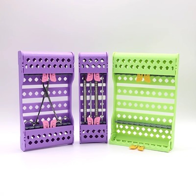 牙科器械管理盒口腔科收纳盒消毒盒浸泡盒子4支8支10支可高温消毒