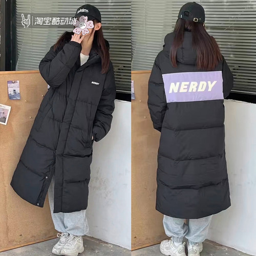 NERDY防风保暖连帽长款男女同款