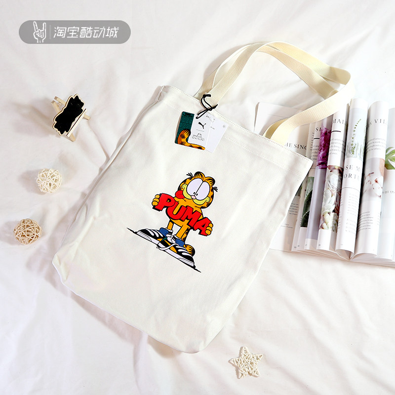 PUMA彪马正品新款GARFIELD加菲猫联名款帆布手提包单肩包 078961