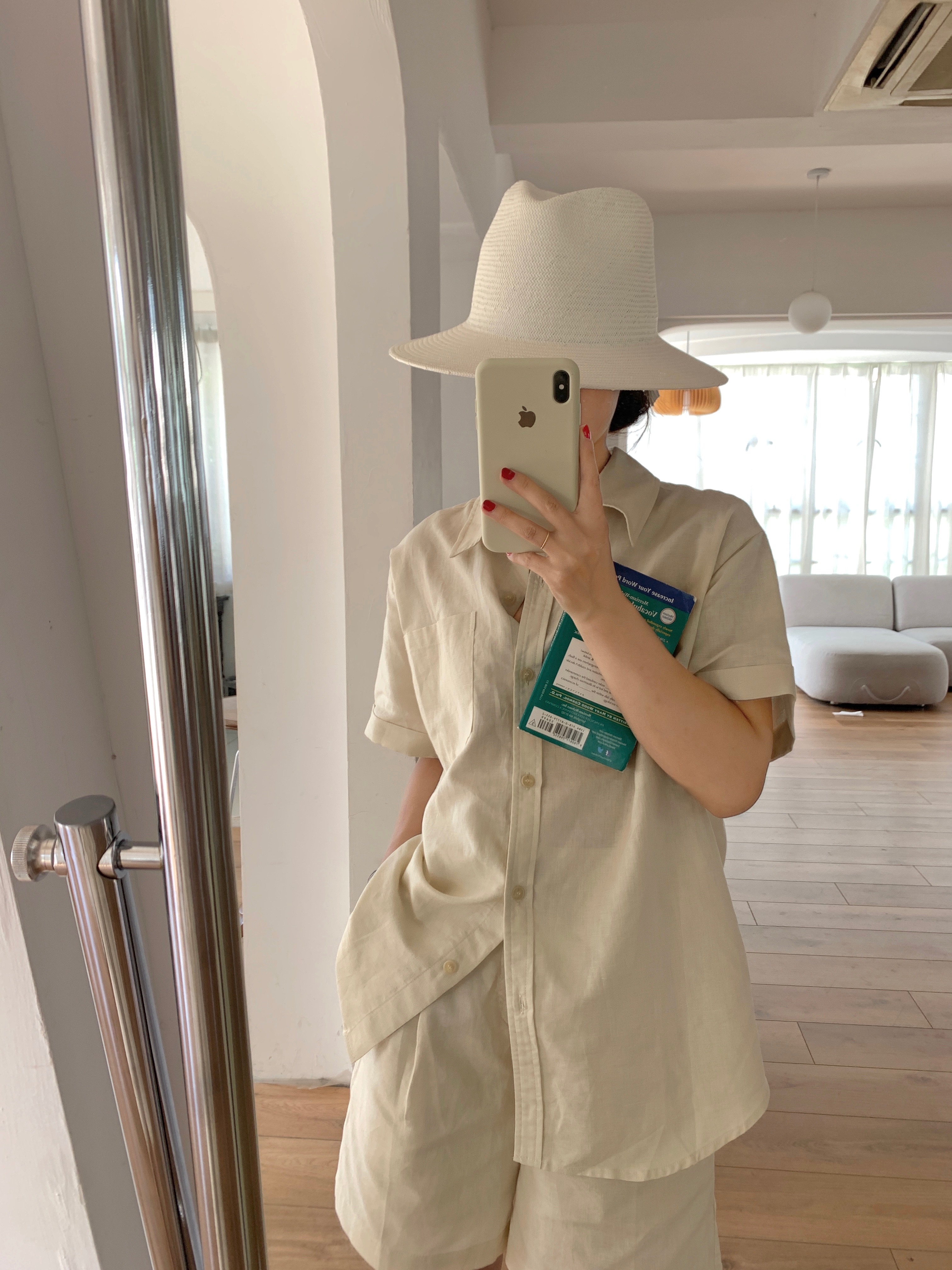 白色法式出游手工编织帽遮阳草帽