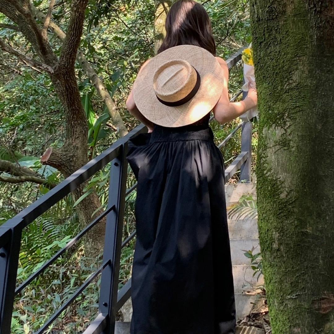 出游度假遮阳草帽宽檐手工帽子女