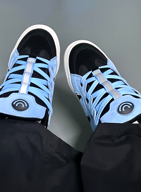 朋蛇 bread水蓝厚鞋舌耐磨翻毛皮休闲运动复古百搭专业面包滑板鞋