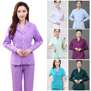 护士服分体套装冬款长袖大码牙科男女短夏季绦棉修身养老院工作服