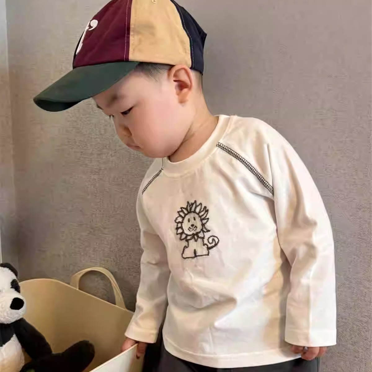 套头纯棉内搭秋季打底衫卡通可爱