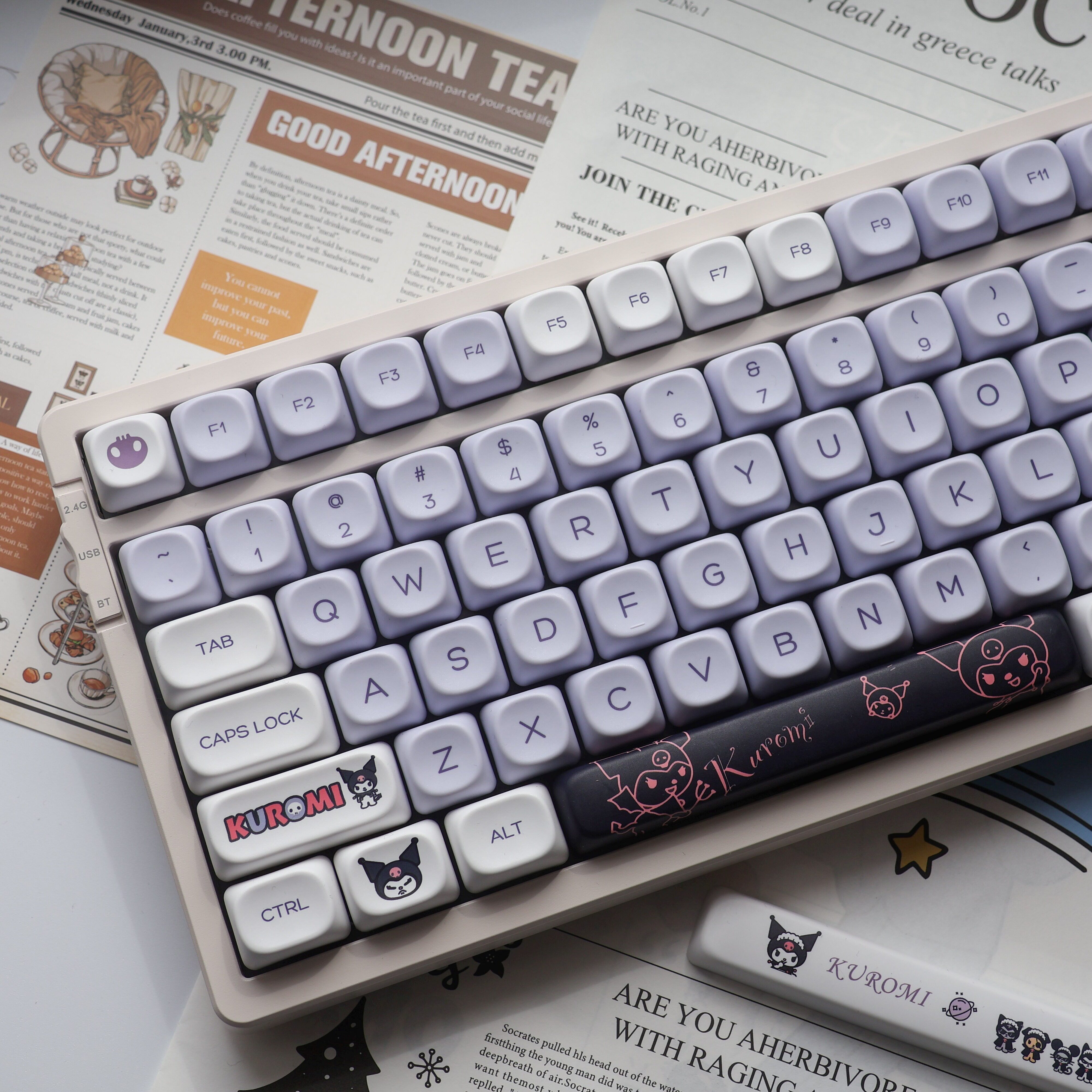 CULOMI THEMED KEYCAPS CUTE WIND SUBLIMATION KEYCAPS MOA HIGH MECHANICAL KEYBOARD KEYCAPS