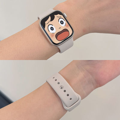 苹果手表iwatch表带星光色液态硅胶适用iwatchS11S1098ultra3SE32