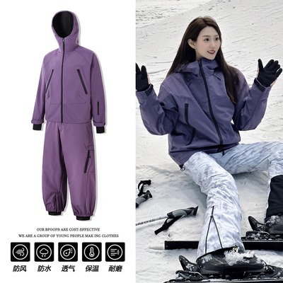 单板滑雪服男女户外防水重工冲锋衣东北抗寒保暖专业滑雪衣裤套装