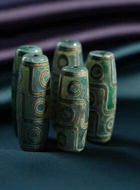 天珠天然西藏正品玛瑙三眼九眼天珠锁骨手链项链配饰diy男士女士