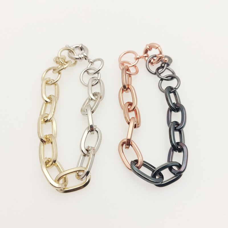 女合金欧美土豪链手链百搭