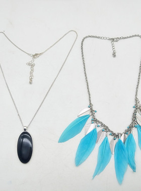 欧美饰品日韩风百搭羽毛项链