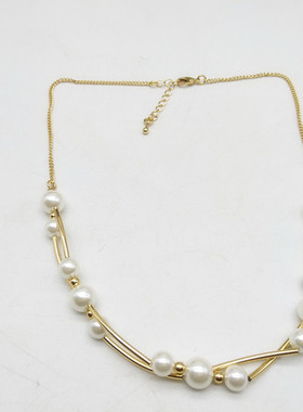 欧美饰品日韩风长款大宝石铜链