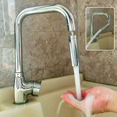 全铜厨房龙头加长延伸器大角度旋转防溅头出水嘴神器大流量起泡器