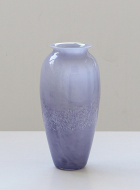 复古紫色小口鲜花玻璃工艺品卧室水培 花瓶新款北欧风插花居家
