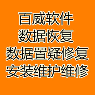 百威软件9000v6商业餐饮服装 维护维修 数据置疑修复安装 数据恢复