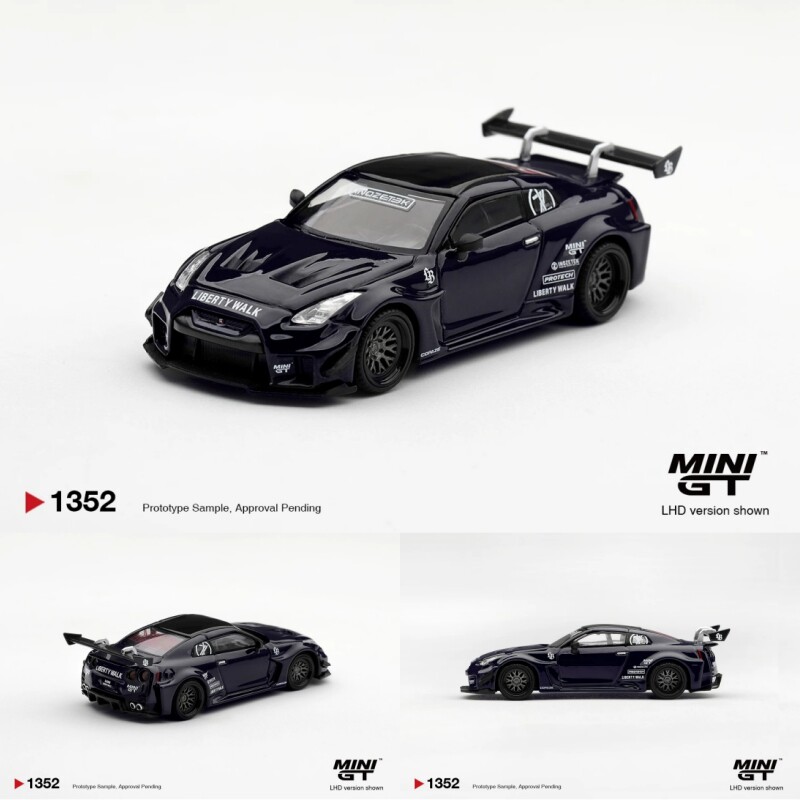 [保单预定]MINI GT 1:64 #1352日产NISSAN GTR R35 Ver.2合金车模