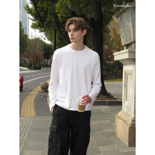 “私藏好久简直是我的梦中情tee”纯色圆领秋冬长袖T | kernhafen