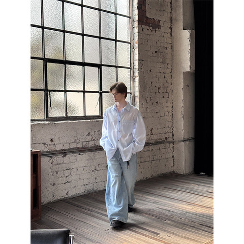 Kernhafen 时髦设计感微透法式衬衫夏季防晒百搭轻薄空调杉