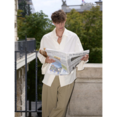 衣品扎实 衬衣 衬衫 亚麻皱感宽松长袖 kernhafen柯恩哈芬 王