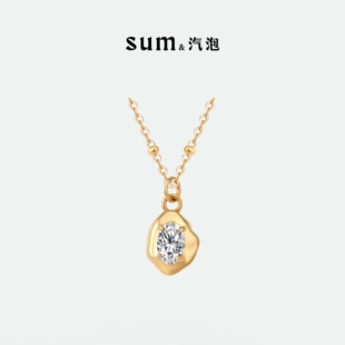 SUM汽泡·经典 进口钛基础百搭精致日常项链 永恒·盘·原创设计款