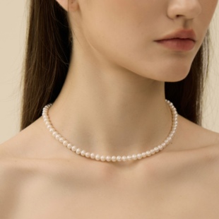 SUM汽泡天然淡水珍珠项链时尚 精致复古 高级简约百搭气质2023新款