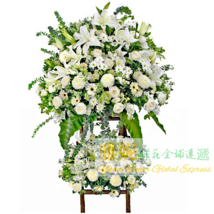 香港白事花籃哀思花圈悼念花牌花束喪禮葬禮死人鮮花速遞花店送花