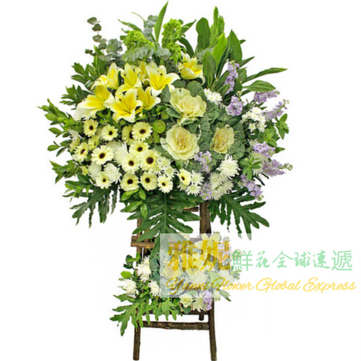 香港高端喪禮花籃速递同城配送花圈花牌白事丧事祭奠追悼殡仪帛事