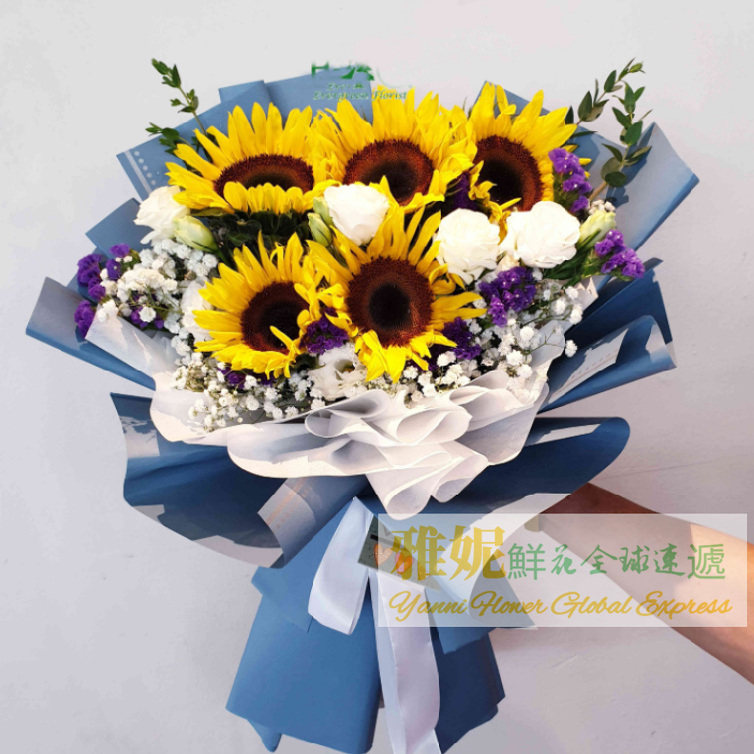 马来西亚鲜花速递七夕情人节送花店国际派送吉隆坡新加坡森美兰