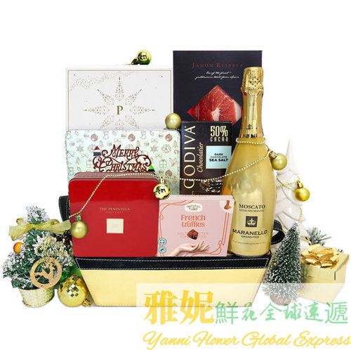 香港圣诞节美食红酒朱古力礼品蓝