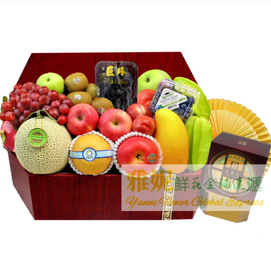 水果中秋礼篮鲜果篮香港速递同城
