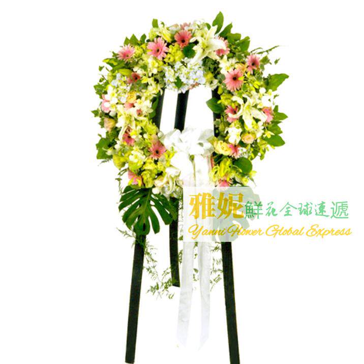 香港喪禮白事花圈速遞葬禮殯葬花牌花籃花束祭奠吊唁帛事鮮花同城