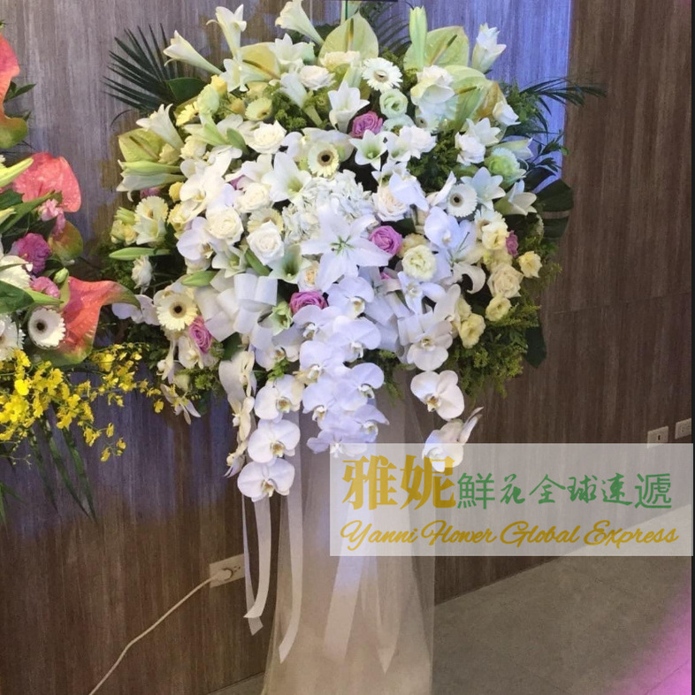 台湾开张业花篮演唱会粉丝应援花店送配送速递全省中桃园新北云林