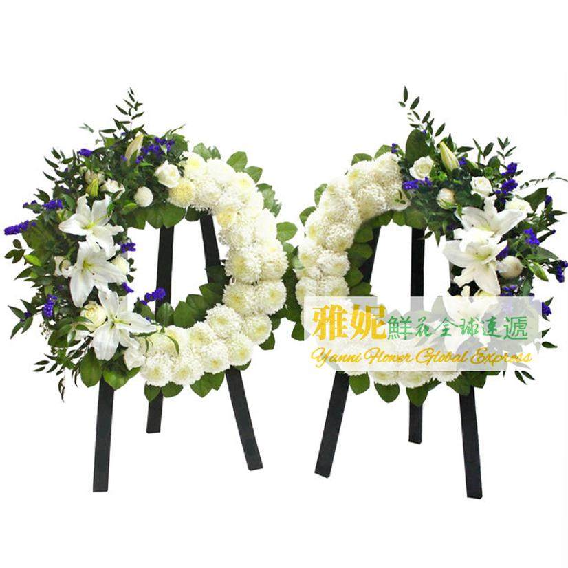 香港祭奠丧事花篮速遞同城吊唁哀思死人葬禮殯葬白事帛事花圈花牌