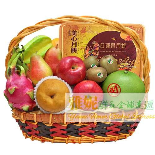 香港中秋节水果礼品蓝同城速遞