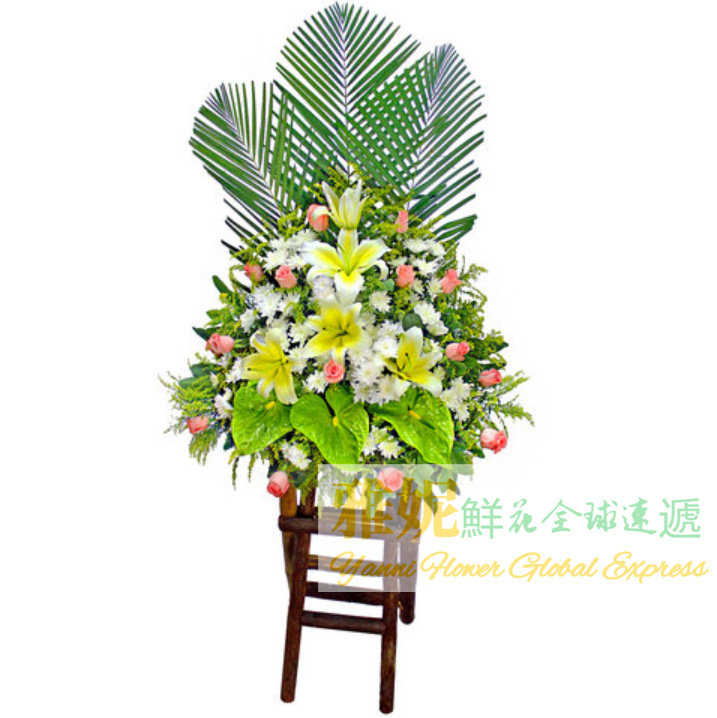 香港丧事鲜花花圈白事葬礼丧礼追悼会殡葬祭奠悼念哀悼死人花篮