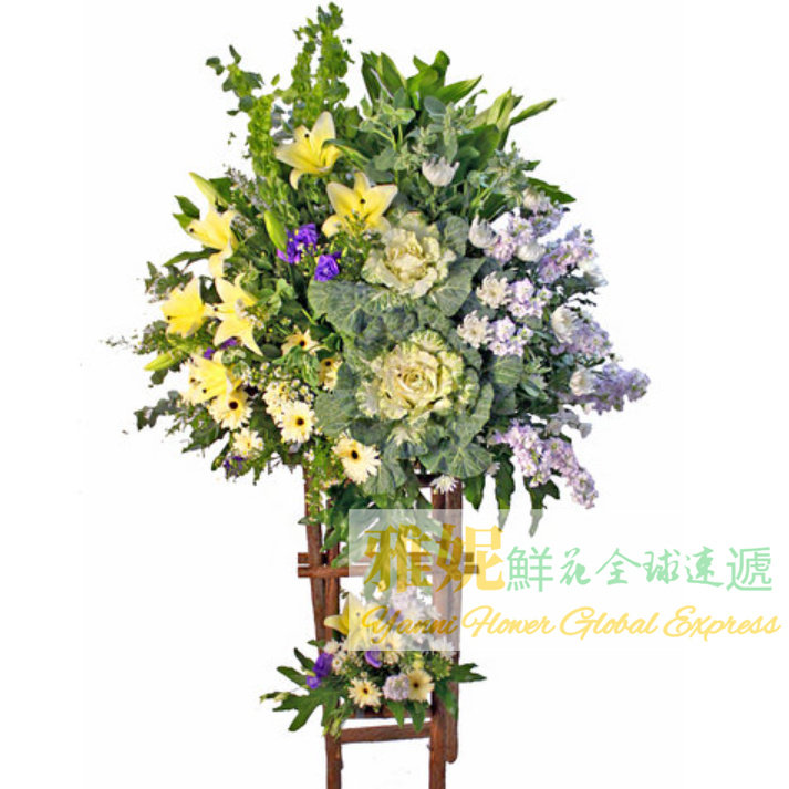 香港喪禮花籃速遞哀思吊唁白事花牌花圈花束祭奠葬禮花店同城送貨