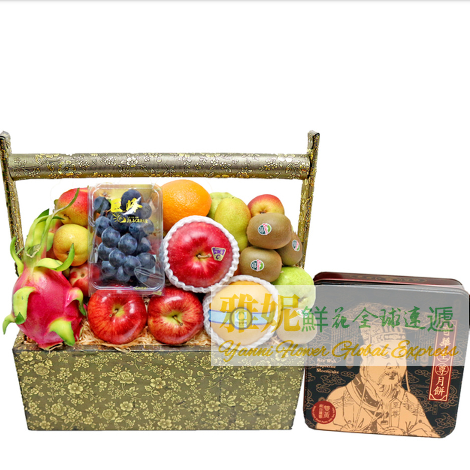 香港中秋節水果蓝紅酒同城速遞